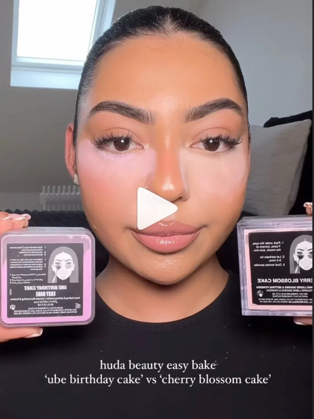 Huda Beauty EASY BAKE LOOSE BAKING & SETTING POWDER in Cherry Blossom Cake 🍰🍒